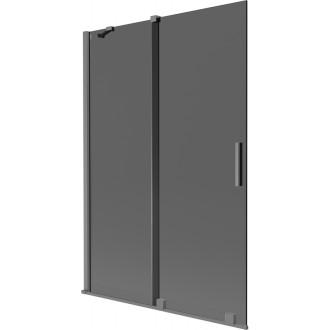 Mexen Velar posuvná vaňová zástena s 2 krídlami 120 x 150 cm, grafit, strieborná - 896-120-000-41-95
