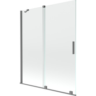 Mexen Velar posuvná vaňová zástena s 2 krídlami 140 x 150 cm, priehľadná, strieborná - 896-140-000-01-95