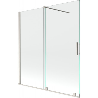 Mexen Velar posuvná vaňová zástena s 2 krídlami 150 x 150 cm, priehľadná, kartáčovaný nikel - 896-150-000-01-97