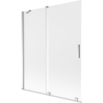 Mexen Velar posuvná vaňová zástena s 2 krídlami 140 x 150 cm, matná, chróm - 896-140-000-31-01