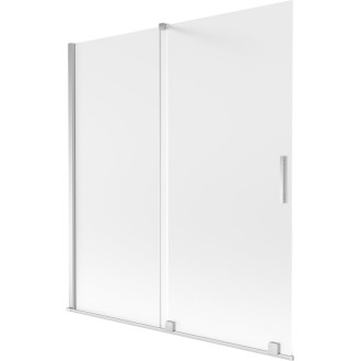 Mexen Velar posuvná vaňová zástena s 2 krídlami 150 x 150 cm, matná, chróm - 896-150-000-31-01
