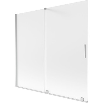 Mexen Velar posuvná vaňová zástena s 2 krídlami 170 x 150 cm, matná, chróm - 896-170-000-31-01