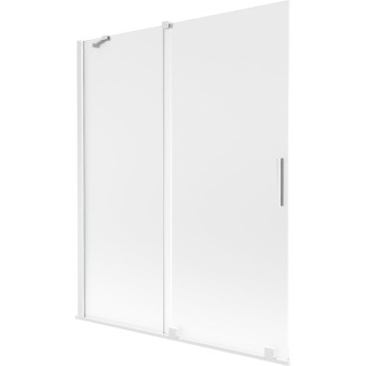 Mexen Velar 2dielna posuvná vaňová zástena 140 x 150 cm, matná, biela - 896-140-000-31-20