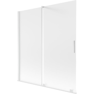 Mexen Velar 2dielna posuvná vaňová zástena 150 x 150 cm, matná, biela - 896-150-000-31-20