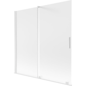 Mexen Velar 2dielna posuvná vaňová zástena 160 x 150 cm, matná, biela - 896-160-000-31-20