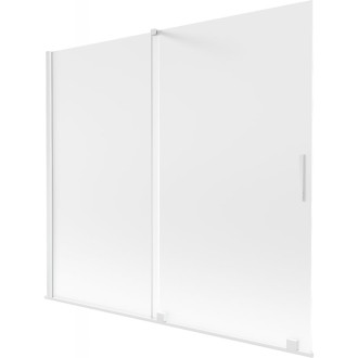 Mexen Velar 2dielna posuvná vaňová zástena 180 x 150 cm, matná, biela - 896-180-000-31-20