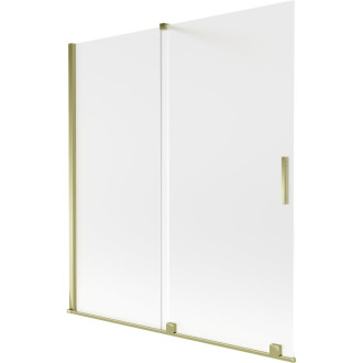 Mexen Velar posuvná vaňová zástena s 2 krídlami 150 x 150 cm, matná, zlatá - 896-150-000-31-50