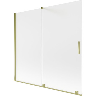 Mexen Velar posuvná vaňová zástena s 2 krídlami 170 x 150 cm, matná, zlatá - 896-170-000-31-50