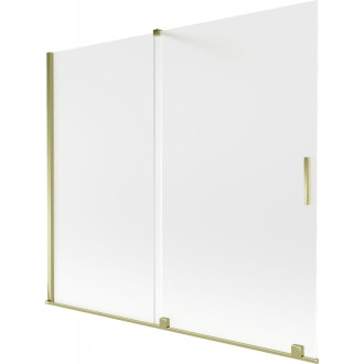 Mexen Velar posuvná vaňová zástena s 2 krídlami 180 x 150 cm, matná, zlatá - 896-180-000-31-50