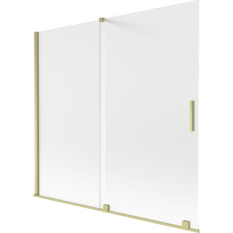 Mexen Velar posuvná vaňová zástena s 2 krídlami 170 x 150 cm, matná, kartáčované zlato - 896-170-000-31-55