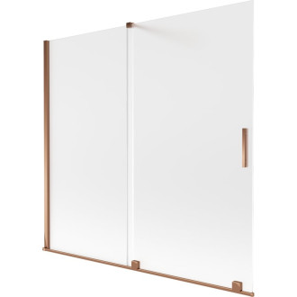 Mexen Velar posuvná vaňová zástena s 2 krídlami 170 x 150 cm, matná, ružové zlato - 896-170-000-31-60
