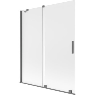 Mexen Velar posuvná vaňová zástena s 2 krídlami 140 x 150 cm, matná, strieborná - 896-140-000-31-95