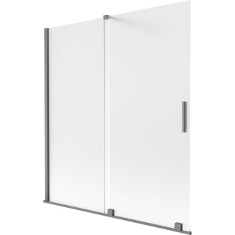 Mexen Velar posuvná vaňová zástena s 2 krídlami 150 x 150 cm, matná, strieborná - 896-150-000-31-95