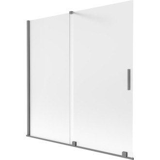 Mexen Velar posuvná vaňová zástena s 2 krídlami 160 x 150 cm, matná, strieborná - 896-160-000-31-95