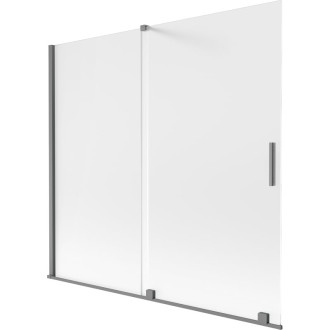 Mexen Velar posuvná vaňová zástena s 2 krídlami 170 x 150 cm, matná, strieborná - 896-170-000-31-95