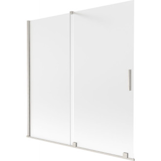 Dvojdielna posuvná vaňová zástena Mexen Velar 160 x 150 cm, matná, kartáčovaný nikel - 896-160-000-31-97
