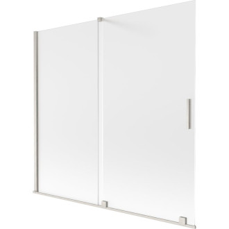 Dvojdielna posuvná vaňová zástena Mexen Velar 170 x 150 cm, matná, kartáčovaný nikel - 896-170-000-31-97