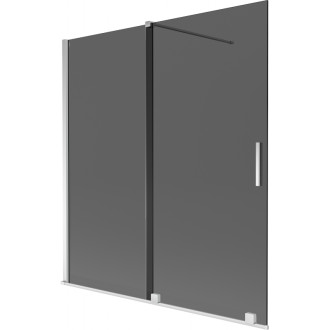 Mexen Velar posuvná vaňová zástena s 2 krídlami 150 x 150 cm, grafit, chróm - 896-150-000-41-01