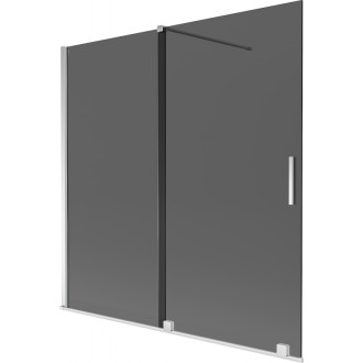 Mexen Velar posuvná vaňová zástena s 2 krídlami 160 x 150 cm, grafit, chróm - 896-160-000-41-01