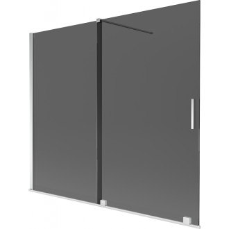 Mexen Velar posuvná vaňová zástena s 2 krídlami 180 x 150 cm, grafit, chróm - 896-180-000-41-01