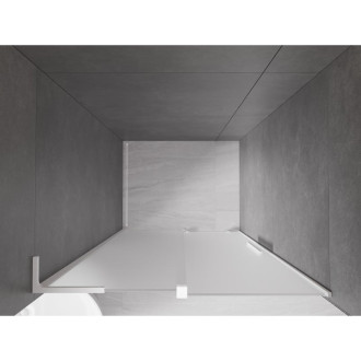 Posuvné sprchové dveře Mexen Velar L 90 cm, matné, bílé - 871-090-003-31-20