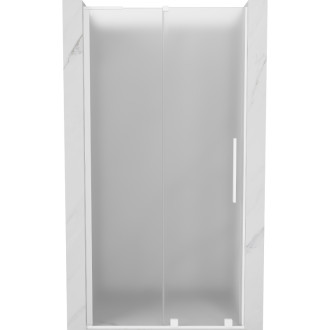 Posuvné sprchové dvere Mexen Velar L 100 cm, matné, biele - 871-100-003-31-20