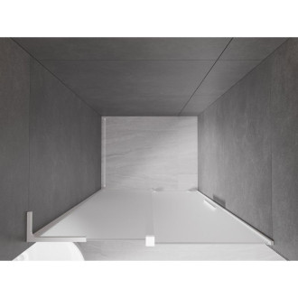 Posuvné sprchové dveře Mexen Velar L 100 cm, matné, bílé - 871-100-003-31-20