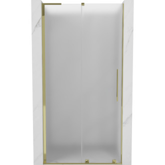 Posuvné sprchové dvere Mexen Velar L 90 cm, matné, zlaté - 871-090-003-31-50