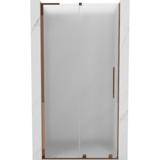Posuvné sprchové dvere Mexen Velar L 90 cm, matné, ružové zlato - 871-090-003-31-60