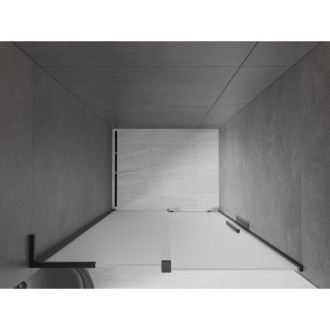 Posuvné sprchové dveře Mexen Velar L 120 cm, matné, černé - 871-120-003-31-70