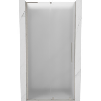 Posuvné sprchové dvere Mexen Velar L 90 cm, matné, kartáčovaný nikel - 871-090-003-31-97