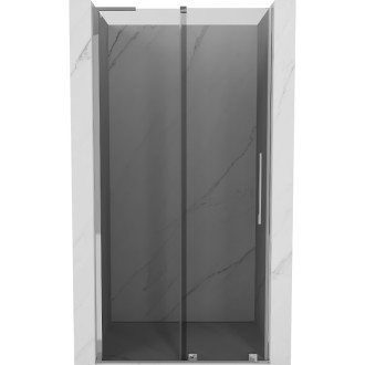 Posuvné sprchové dvere Mexen Velar L 90 cm, grafit, chróm - 871-090-003-41-01