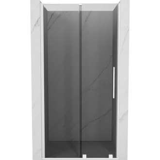 Posuvné sprchové dvere Mexen Velar L 110 cm, grafit, biela - 871-110-003-41-20
