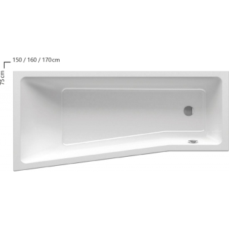 Ravak Vaňa BE HAPPY II 160x75 L snowwhite C961000000