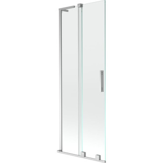 Mexen Velar L 2dielna posuvná vaňová zástena 75 x 150 cm, priehľadná, chróm - 896-075-003-01-01