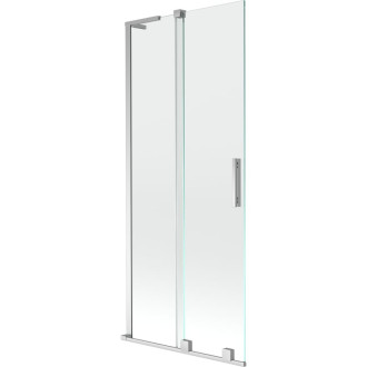 Mexen Velar L 2dielna posuvná vaňová zástena 85 x 150 cm, priehľadná, chróm - 896-085-003-01-01