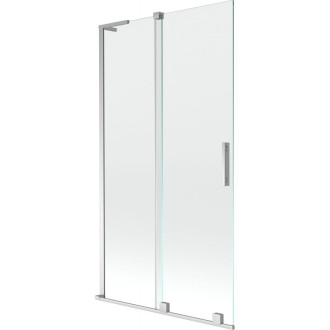 Mexen Velar L 2dielna posuvná vaňová zástena 100 x 150 cm, priehľadná, chróm - 896-100-003-01-01