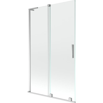 Mexen Velar L 2dielna posuvná vaňová zástena 110 x 150 cm, priehľadná, chróm - 896-110-003-01-01