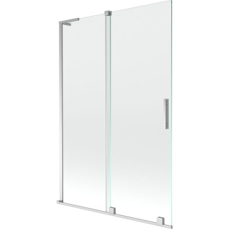 Mexen Velar L 2dielna posuvná vaňová zástena 120 x 150 cm, priehľadná, chróm - 896-120-003-01-01