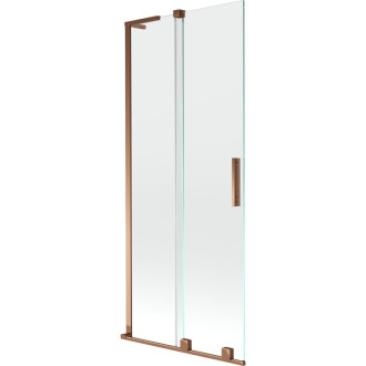 Mexen Velar L 2dielna posuvná vaňová zástena 85 x 150 cm, priehľadná, ružové zlato - 896-085-003-01-60