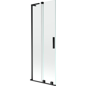 Mexen Velar L 2dielna posuvná vaňová zástena 70 x 150 cm, priehľadná, čierna - 896-070-003-01-70