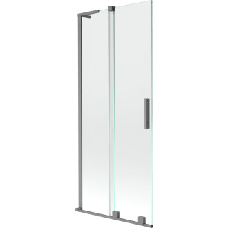 Mexen Velar L 2dielna posuvná vaňová zástena 85 x 150 cm, priehľadná, strieborná - 896-085-003-01-95