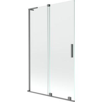 Mexen Velar L 2dielna posuvná vaňová zástena 110 x 150 cm, priehľadná, strieborná - 896-110-003-01-95