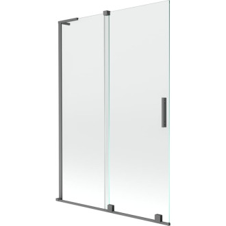 Mexen Velar L 2dielna posuvná vaňová zástena 120 x 150 cm, priehľadná, strieborná - 896-120-003-01-95