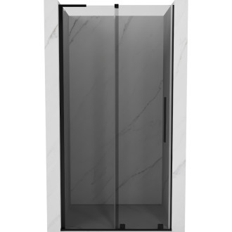 Posuvné sprchové dvere Mexen Velar L 110 cm, grafitové, čierne - 871-110-003-41-70