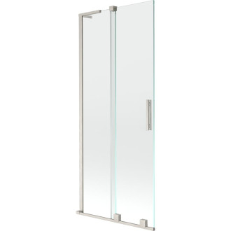 Mexen Velar L 2dielna posuvná vaňová zástena 85 x 150 cm, priehľadná, kartáčovaný nikel - 896-085-003-01-97