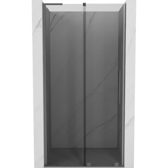 Posuvné sprchové dvere Mexen Velar L 110 cm, grafit, strieborná - 871-110-003-41-95