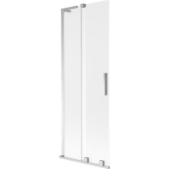 Mexen Velar L 2dielna posuvná vaňová zástena 75 x 150 cm, matná, chróm - 896-075-003-31-01
