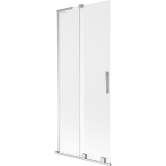 Mexen Velar L 2dielna posuvná vaňová zástena 80 x 150 cm, matná, chróm - 896-080-003-31-01