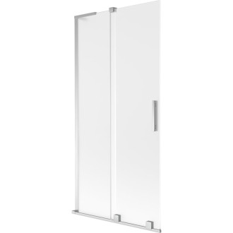 Mexen Velar L 2dielna posuvná vaňová zástena 90 x 150 cm, matná, chróm - 896-090-003-31-01